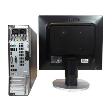 Комплект ПК: Fujitsu Esprimo E700 SFF / Intel Celeron G530 (2 ядра по 2.4 GHz) / 8 GB DDR3 / 250 GB HDD + Монітор Б клас - Philips 19" / DVI, VGA