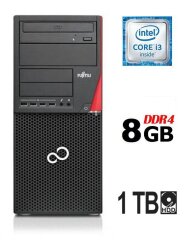 Компьютер Fujitsu Esprimo P756 E90+ Tower / Intel Core i3-6100 (2 (4) ядра по 3.7 GHz) / 8 GB DDR4 / 1000 GB HDD / Intel HD Graphics 530 / 280W / DVD-ROM / DisplayPort