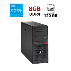 Компьютер Fujitsu Esprimo P756 E90+ Tower / Intel Core i5-6400 (4 ядра по 2.7 - 3.3 GHz) / 8 GB DDR4 / 120 GB SSD / Intel HD Graphics 530