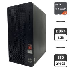 Комп'ютер HP 285 G3 Tower / AMD Ryzen 5 2400G (4 (8) ядра по 3.6 - 3.9 GHz) / 8 GB DDR4 / 240 GB SSD / AMD Radeon RX Vega 11 Graphics