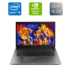Мобильная рабочая станция Б-класс HP zBook 17 G5 / 17.3" (1920x1080) IPS / Intel Core i5-8400H (4 (8) ядра по 2.5 - 4.2 GHz) / 16 GB DDR4 / 512 GB SSD / nVidia Quadro P2000, 4 GB GDDR5, 128-bit / WebCam / Fingerprint