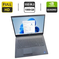 Мобільна робоча станція Dell Precision 7760 / 17.3" (1920x1080) IPS / Intel Core i9-11950H (8 (16) ядер по 5.0 GHz) / 48 GB DDR4 / 1000 GB SSD M.2 / nVidia Quadro T1200, 4 GB GDDR6, 128-bit / WebCam / Windows 11