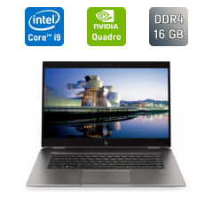 Мобільна робоча станція HP zBook Studio G5 / 15.6" (1920x1080) IPS / Intel Core i9-9880H (8 (16) ядер по 2.3 - 4.8 GHz) / 16 GB DDR4 / 500 GB SSD / nVidia Quadro P1000, 4 GB GDDR5, 128-bit / TouchID / WebCam / Windows 10