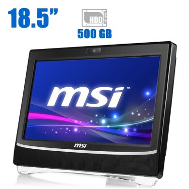 Моноблок MSI Wind Top AC1900 All-in-One / 18.5" (1366x768) TN / Intel Celeron E3400 (2 ядра по 2.6 GHz) / 4 GB DDR3 / 500 GB HDD / Intel GMA X4500 Graphics / DVD-ROM / WiFi 