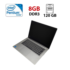 Нетбук Lenovo IdeaPad 120S / 11.6" (1366x768) TN / Intel Pentium N4200 (4 ядра по 1.1 - 2.5 GHz) / 8 GB DDR3 / 120 GB SSD / Intel HD Graphics / WebCam