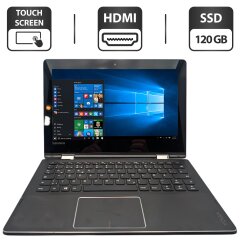 Нетбук Lenovo Yoga 310-11 / 11.6" (1366x768) TN Touch / Intel Celeron N3350 (2 ядра по 1.1 - 2.4 GHz) / 4 GB DDR3 / 120 GB SSD / Intel HD Graphics 500 / WebCam