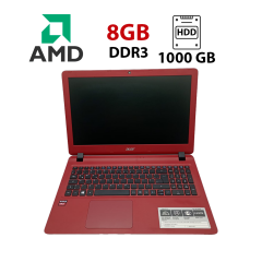 Ноутбук Acer Aspire ES1-524  / 15.6" (1366х768) TN / AMD A9-9410 (2 ядра по 2.9 - 3.5 GHz) / 8 GB DDR3 / 1000 GB HDD / AMD Radeon R5 Graphics / WebCam