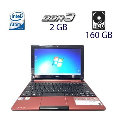 Ноутбук Acer One D257 / 10.1" (1020x600) TN LED / Intel Atom N570 (2 (4) ядра по 1.66 GHz) / 2 GB DDR3 / 160 GB HDD / WebCam