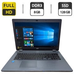 Ноутбук Б-клас Acer Aspire E5-771G / 17.3" (1920x1080) TN / Intel Core i5-4210U (2 (4) ядра по 1.7 - 2.7 GHz) / 8 GB DDR3 / 128 GB SSD / Intel HD Graphics 4400 / WebCam / DVD-ROM
