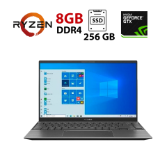 Ноутбук Б-класс Asus ZenBook Ux425ug_Q408ug / 14" (1920x1080) TN / AMD Ryzen 5 5500U (6 (12) ядер по 2.1 - 4.0 GHz) / 8 GB DDR4 / 256 GB SSD / nVidia GeForce MX450, 2 GB GDDR5, 64-bit / WebCam