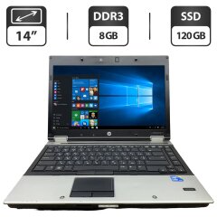 Ноутбук Б-класс HP EliteBook 8440p / 14" (1600x900) TN / Intel Core i5-540M (2 (4) ядра по 2.53 - 3.07 GHz) / 8 GB DDR3 / 120 GB SSD / nVidia NVS 3100M, 512 MB GDDR3, 64-bit / WebCam / DVD-ROM / Fingerprint