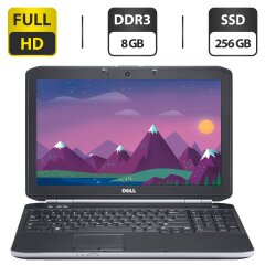 Ноутбук Dell Latitude E5520 / 15.6" (1920x1080) TN / Intel Core i7-2640M (2 (4) ядра по 2.8 - 3.5 GHz) / 8 GB DDR3 / 256 GB SSD / Intel HD Graphics 3000 / WebCam / DVD-ROM / VGA