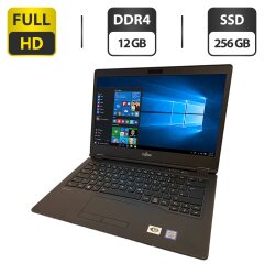 Ноутбук Fujitsu LifeBook U748 / 14" (1920x1080) IPS / Intel Core i5-7200U (2 (4) ядра по 2.5 - 3.1 GHz) / 12 GB DDR4 / 256 GB SSD / Intel HD Graphics 620 / WebCam