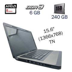Ноутбук HP 635 / 15.6" (1366x768) TN / AMD E-450 (2 ядра по 1.65 GHz) / 6 GB DDR3 / 240 GB SSD / AMD Radeon HD 6320 / WebCam