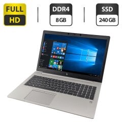 Ноутбук HP EliteBook 755 G5 / 15.6" (1920x1080) IPS / AMD Ryzen 7 2700U (4 (8) ядра по 2.2 - 3.8 GHz) / 16 GB DDR4 / 240 GB SSD / AMD Radeon RX Vega 10 Graphics / WebCam