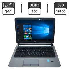 Ноутбук HP ProBook 430 G1 / 14" (1366x768) TN / Intel Core i3-4005U (2 (4) ядра по 1.7 GHz) / 8 GB DDR3 / 128 GB SSD / Intel HD Graphics 4400 / WebCam