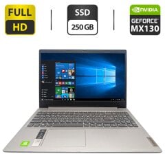 Ноутбук Lenovo IdeaPad 3 15IM / 15.6" (1920x1080) IPS / Intel Pentium Gold 6405U (2 (4) ядра по 4.1 GHz) / 8 GB DDR4 / 250 GB SSD / nVidia GeForce MX130, 2 GB GDDR5, 64-bit / WebCam