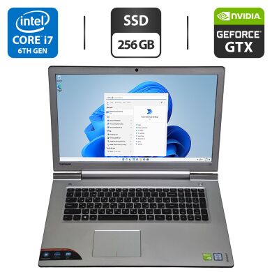 Ноутбук Lenovo IdeaPad 700-17ISK / 17.3" (1920x1080) IPS / Intel Core i7-6700HQ (4 (8) ядра по 2.6 - 3.5 GHz) / 16 GB DDR4 / 256 GB SSD / nVidia GeForce 940M, 2 GB GDDR3, 64-bit / WebCam Ноутбук Lenovo IdeaPad 700-17ISK / 17.3" (1920x1080) IPS / Intel Core i7-6700HQ (4 (8) ядра по 2.6 - 3.5 GHz) / 16 GB DDR4 / 256 GB SSD / nVidia GeForce 940M, 2 GB GDDR3, 64-bit / WebCam