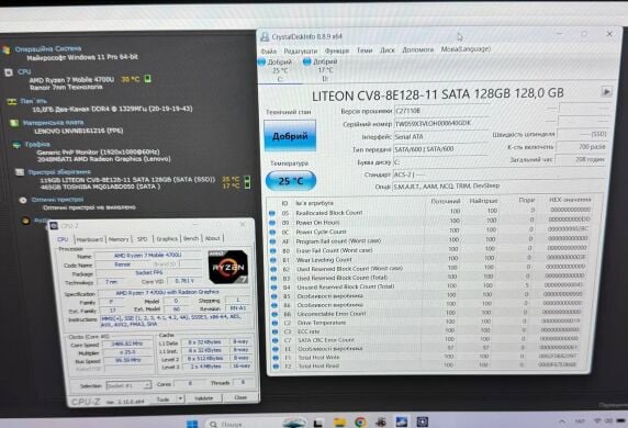 Ноутбук Lenovo ThinkBook 15 G2 ARE / 15.6" (1920x1080) IPS Touch/ AMD Ryzen 7 4700U (8 ядер по 2.0 - 4.1 GHz) / 12 GB DDR4 / 128 GB SSD + 500 GB HDD / AMD Radeon Vega 7 / WebCam