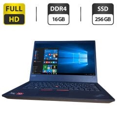 Ноутбук Lenovo ThinkPad E495 / 14" (1920x1080) IPS / AMD Ryzen 5 3500U (4 (8) ядра по 2.1 - 3.7 GHz) / 16 GB DDR4 / 256 GB SSD / AMD Radeon Vega 8 Graphics / WebCam