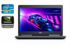 Ноутбук рабочая станция Dell Precision 7520 / 15.6" (1920x1080) IPS / Intel Core i7-7920HQ (4 (8) ядра по 3.1 - 4.1 GHz) / 32 GB DDR4 / 512 GB SSD / nVidia Quadro M2200, 4 GB GDDR5, 128-bit / HDMI / Windows 10