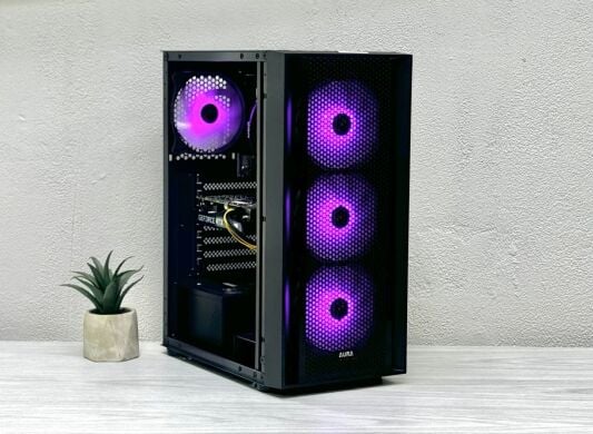 Новый игровой ПК Aura Tower / AMD Ryzen 5 3600 (6 (12) ядер по 3.6 - 4.2 GHz) / 16 GB DDR4 / 480 GB SSD / nVidia GeForce RTX 3050, 8 GB GDDR6, 128-bit / 600W