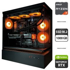 Новий ігровий ПК Cougar CFV235 Black Tower / AMD Ryzen 7 9800X3D (8 (16) ядер по 4.7 - 5.2 GHz) / 32 GB DDR5 / 1000 GB SSD M.2 / nVidia GeForce RTX 5070 Ti, 16 GB GDDR7, 256-bit / 850W