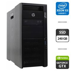 Робоча станція HP Z820 Workstation Tower / 2x Intel Xeon E5-2660 (8 (16) ядер по 2.2 - 3.0 GHz) / 64 GB DDR3 / 240 GB SSD / nVidia GeForce GTX 970, 4 GB GDDR5, 256-bit / DVD-ROM / HDMI