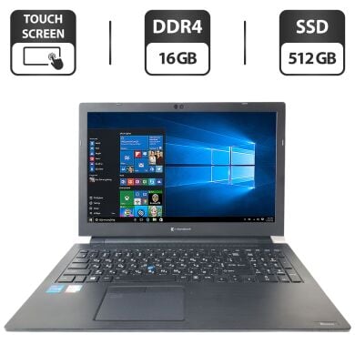 Ультрабук Б-клас Toshiba Dynabook Tecra A50-J / 15.6" (1920x1080) IPS Touch / Intel Core i7-1165G7 (4 (8) ядер по 4.7 GHz) / 16 GB DDR4 / 512 GB SSD / Intel Iris Xe Graphics / WebCam Ультрабук Б-клас Toshiba Dynabook Tecra A50-J / 15.6" (1920x1080) IPS Touch / Intel Core i7-1165G7 (4 (8) ядер по 4.7 GHz) / 16 GB DDR4 / 512 GB SSD / Intel Iris Xe Graphics / WebCam