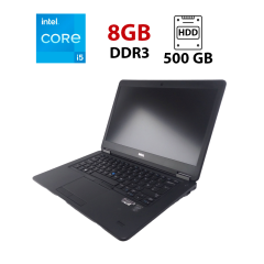 Ультрабук Dell Latitude E7450 / 14" (1920x1080) IPS / Intel Core i5-5200U (2 (4) ядра по 2.2 - 2.7 GHz) / 8 GB DDR3 / 500 GB HDD / Intel HD Graphics 5500 / WebCam / HDMI