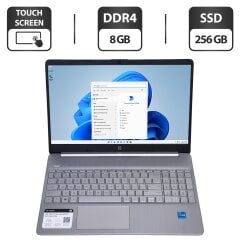 Ультрабук HP 15-DY2046NR / 15.6" (1366x768) TN Touch / Intel Core i3-1115G4 (2 (4) ядра по 3.0 - 4.1 GHz) / 8 GB DDR4 / 256 GB SSD / Intel UHD Graphics / WebCam