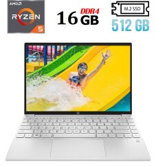 Ультрабук HP Pavilion Aero Laptop 13-be0023ua / 13.3" (1920x1200) IPS / AMD Ryzen 5 5600U (6 (12) ядер по 2.3 - 4.2 GHz) / 16 GB DDR4 / 512 GB SSD M.2 / AMD Radeon Graphics / WebCam / Fingerprint / HDMI