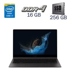 Ультрабук Samsung Galaxy Book2 / 14" (1920x1080) IPS / Intel Core i7-1260P (12 (16) ядер по 3.4 - 4.7 GHz) / 16 GB DDR4 / 256 GB SSD / Intel Iris Xe Graphics eligible / WebCam
