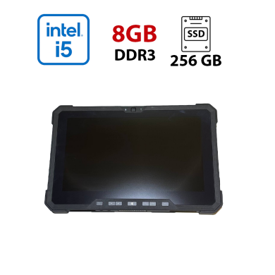 Захищений планшет Dell Latitude 7212 Rugged Extreme / 11.6'' (1920x1080) IPS / Intel Core i5-7300U (2 (4) ядра по 2.6 - 3.5 GHz) / 8 GB DDR3 / 256 GB SSD / Intel HD Graphics 620 / WebCam