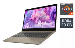 Ультрабук Б-клас Lenovo IdeaPad 3 / 15.6" (1920x1080) TN / AMD Ryzen 5 3500U (4 (8) ядра по 2.1 - 3.7 GHz) / 20 GB DDR4 / 512 GB SSD / AMD Radeon RX Vega 8 / WebCam / HDMI