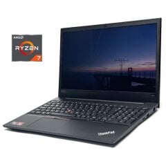 Ноутбук Б-класс Lenovo ThinkPad E595 / 15.6" (1920x1080) IPS / AMD Ryzen 7 3700U (4 (8) ядра по 2.3 - 4.0 GHz) / 16 GB DDR4 / 512 GB SSD / AMD Radeon RX Vega 10 Graphics / WebCam / Win 11