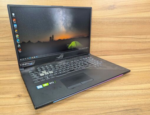 Игровой ноутбук Б-класс Asus ROG Strix GL704G / 17.3" (1920x1080) IPS / Intel Core i7-8750H (6 (12) ядер по 2.2 - 4.1 GHz) / 16 GB DDR4 / 512 GB SSD + 256 GB SSD / nVidia GeForce RTX 2070, 8 GB GDDR6, 256-bit / HDMI / Windows 10 Игровой ноутбук Б-класс Asus ROG Strix GL704G / 17.3" (1920x1080) IPS / Intel Core i7-8750H (6 (12) ядер по 2.2 - 4.1 GHz) / 16 GB DDR4 / 512 GB SSD + 256 GB SSD / nVidia GeForce RTX 2070, 8 GB GDDR6, 256-bit / HDMI / Windows 10