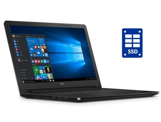Ноутбук Б-класс Dell Inspiron 15 3552 / 15.6" (1366x768) TN / Intel Celeron N3060 (2 ядра по 1.6 - 2.48 GHz) / 4 GB DDR3 / 128 GB SSD / Intel HD Graphics / WebCam / Win 10