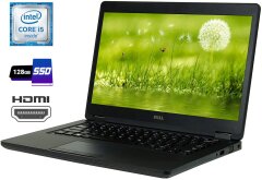 Ноутбук Dell Latitude E5480 / 14" (1366x768) TN / Intel Core i5-6300U (2 (4) ядра по 2.4 - 3.0 GHz) / 4 GB DDR4 / 128 GB SSD / Intel HD Graphics 520 / WebCam / USB 3.1 / HDMI / Windows 10 ліцензія
