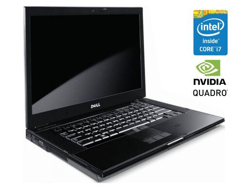 Мобильная рабочая станция Б-класс Dell Precision M4500 / 15.6" (1920x1080) TN / Intel Core i7-740QM (4 (8) ядра по 1.73 - 2.93 GHz) / 8 GB DDR3 / 500 GB HDD / nVidia Quadro FX 880M, 1 GB GDDR3, 128-bit / WebCam / DVD-ROM