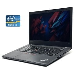 Ноутбук Б-класс Lenovo ThinkPad T470 / 14" (1920x1080) IPS / Intel Core i5-7300U (2 (4) ядра по 2.6 - 3.5 GHz) / 16 GB DDR4 / 512 GB SSD / Intel HD Graphics 620 / WebCam / Win 10 Pro / 2x АКБ