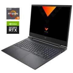 Игровой ноутбук Б-класс HP Victus 16-e0131nw / 16.1" (1920x1080) IPS / AMD Ryzen 5 5600H (6 (12) ядра по 3.3 - 4.2 GHz) / 16 GB DDR4 / 512 GB SSD NVMe / nVidia GeForce RTX 3050 Ti, 4 GB GDDR6, 128-bit / WebCam