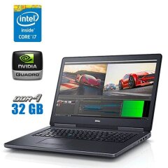 Мобільна робоча станція Dell Precision 7520 / 15.6" (1920x1080) IPS / Intel Core i7-6700HQ (4 (8) ядра по 2.6 - 3.5 GHz) / 32 GB DDR4 / 512 GB SSD / nVidia Quadro M1200, 4 GB GDDR5, 256-bit / WebCam