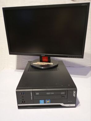 Комплект ПК: Acer Veriton X2632G SFF / Intel Сore i3-4160 (2 (4) ядра по 3.5 GHz) / 8 GB DDR3 / 500 GB HDD / Intel HD Graphics 4600 / DVD-RW + Монитор Acer V223HQL / 22" (1920x1080) TN / 1x DVI, 1x VGA / VESA 100x100 Комплект ПК: Acer Veriton X2632G SFF / Intel Сore i3-4160 (2 (4) ядра по 3.5 GHz) / 8 GB DDR3 / 500 GB HDD / Intel HD Graphics 4600 / DVD-RW + Монитор Acer V223HQL / 22" (1920x1080) TN / 1x DVI, 1x VGA / VESA 100x100