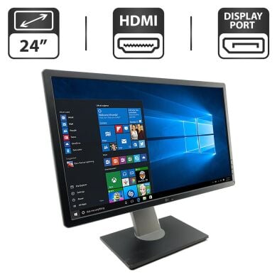 Монитор Dell P2414H / 24" (1920x1080) IPS / DP, DVI, VGA, USB-Hub / VESA 100x100 / Pivot / Кабель питания Монитор Dell P2414H / 24" (1920x1080) IPS / DP, DVI, VGA, USB-Hub / VESA 100x100 / Pivot / Кабель питания