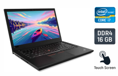 Ультрабук Б-класс Lenovo ThinkPad T480 / 14" (1920x1080) IPS Touch / Intel Core i7-8650U (4 (8) ядра по 1.9 - 4.2 GHz) / 16 GB DDR4 / 512 GB SSD / Intel UHD Graphics 620 / WebCam / TouchID / Windows 10