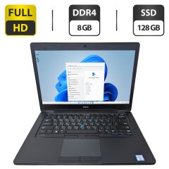 Ультрабук Б-клас Dell Latitude 5480 / 14" (1920x1080) TN / Intel Core i5-6440HQ (4 ядра по 2.6 - 3.5 GHz) / 8 GB DDR4 / 128 GB SSD / Intel HD Graphic 530 / WebCam