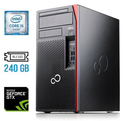 Ігровий ПК Fujitsu Esprimo P757 E90+ Tower / Intel Core i5-6500 (4 ядра по 3.2 - 3.6 GHz) / 16 GB DDR4 / 240 GB SSD M.2 / nVidia GeForce GTX 745, 2 GB DDR3, 128-bit / 280W / HDMI