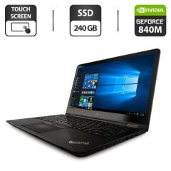 Ноутбук-трансформер Lenovo ThinkPad Yoga 14 / 14" (1920x1080) IPS Touch / Intel Core i7-5500U (2 (4) ядра по 2.4 - 3.0 GHz) / 8 GB DDR4 / 240 GB SSD / nVidia GeForce 840M, 2 GB GDDR3, 64-bit / WebCam