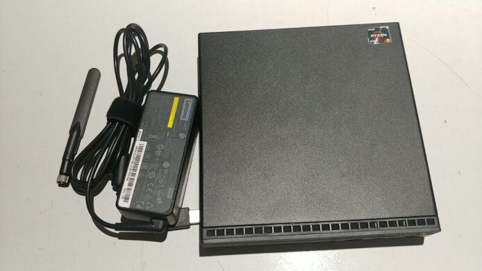 Неттоп Lenovo Thinkcentre m75q Gen2 USFF /AMD Ryzen 5 4650GE (6 (12) ядер по 3.3 - 4.2 GHz) / 16 GB DDR4 / 512 GB SSD / AMD RX Vega 7 / USB 3.1 / Wi-Fi / Блок живлення в комплекті